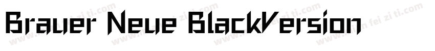 Brauer Neue BlackVersion 1001字体转换